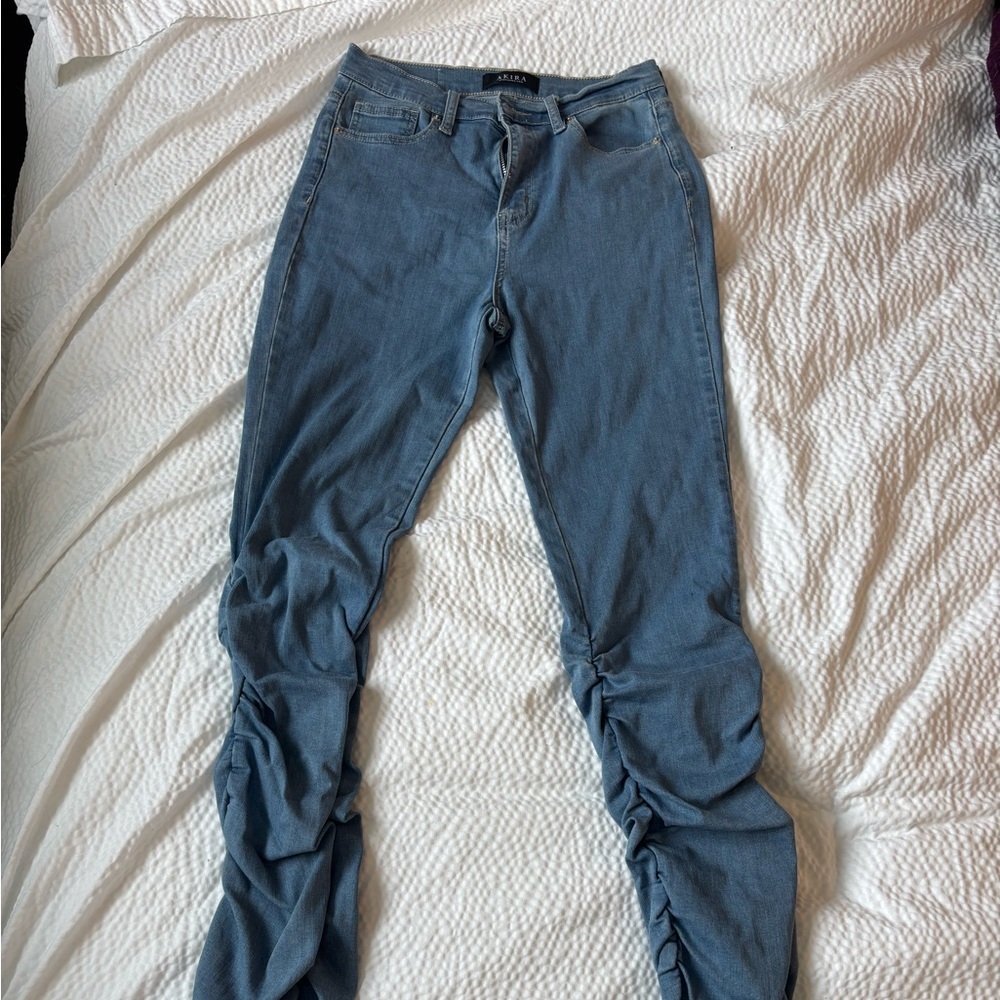 Akira Women's Blue Denim Jeans